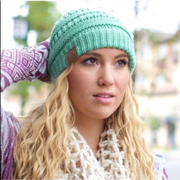 Accessories - 1 left! << Mint CC Beanie Winter Hat Light Teal >>